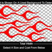  FLM712 Flame Decal
