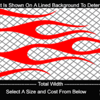  FLM718 Flame Decal