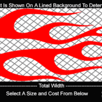  FLM721 Flame Decal