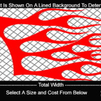 FLM722 Flame Decal