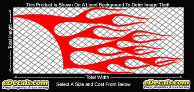 FLM722 Flame Decal
