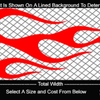  FLM723 Flame Decal