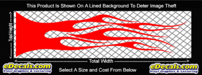 FLM754 Flame Decal