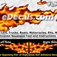  FLM820 Realistic Flame Graphic Decal