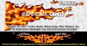 FLM820 Realistic Flame Graphic Decal