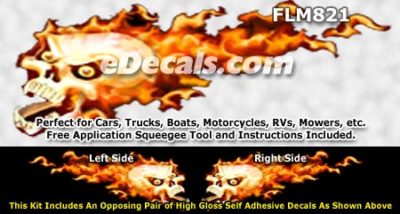FLM821 Realistic Flame Graphic Decal