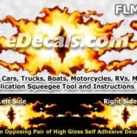  FLM822 Realistic Flame Graphic Decal