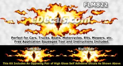 FLM822 Realistic Flame Graphic Decal