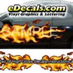 FLM823 Realistic Flame Graphic Decal