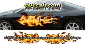 FLM823 Realistic Flame Graphic Decal