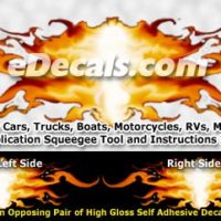  FLM824 Realistic Flame Graphic Decal