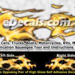 FLM825 Realistic Flame Graphic Decal