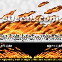  FLM826 Realistic Flame Graphic Decal
