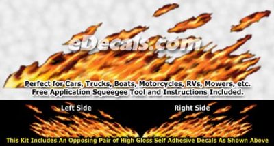 FLM826 Realistic Flame Graphic Decal