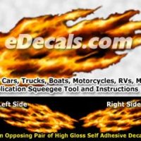  FLM827 Realistic Flame Graphic Decal