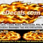 FLM829 Realistic Flame Graphic Decal