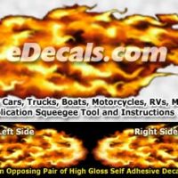  FLM829 Realistic Flame Graphic Decal