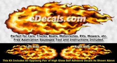 FLM829 Realistic Flame Graphic Decal