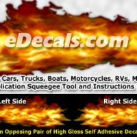  FLM832 Realistic Flame Graphic Decal