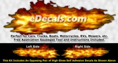 FLM832 Realistic Flame Graphic Decal