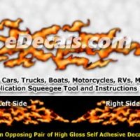  FLM833 Realistic Flame Graphic Decal