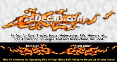 FLM833 Realistic Flame Graphic Decal