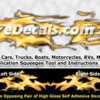  FLM834 Realistic Flame Graphic Decal
