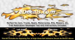 FLM834 Realistic Flame Graphic Decal