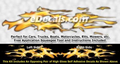 FLM834 Realistic Flame Graphic Decal