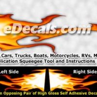  FLM835 Realistic Flame Graphic Decal