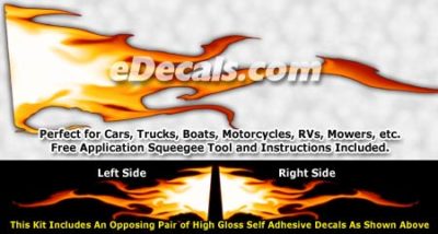 FLM835 Realistic Flame Graphic Decal