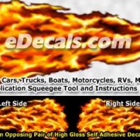  FLM836 Realistic Flame Graphic Decal