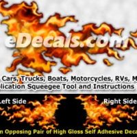  FLM837 Realistic Flame Graphic Decal