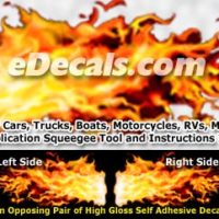  FLM838 Realistic Flame Graphic Decal