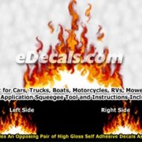  FLM839 Realistic Flame Graphic Decal