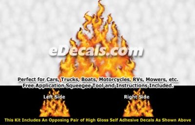 FLM840 Realistic Flame Graphic Decal