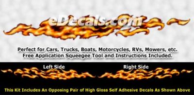 FLM841 Realistic Flame Graphic Decal