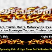  FLM842 Realistic Flame Graphic Decal