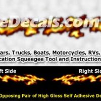  FLM843 Realistic Flame Graphic Decal