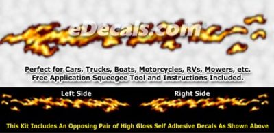 FLM843 Realistic Flame Graphic Decal