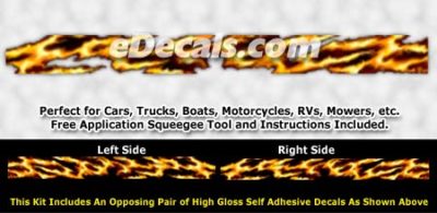 FLM845 Realistic Flame Graphic Decal