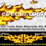 FLM853 Yellow Realistic Flame Graphic Decal