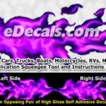 FLM872 Purple Realistic Flame Graphic Decal