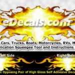 FLM875 Yellow Realistic Flame Graphic Decal
