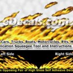 FLM885 Yellow Realistic Flame Graphic Decal