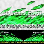 FLM889 Green Realistic Flame Graphic Decal