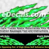  FLM899 Green Realistic Flame Graphic Decal