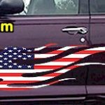 FLM901 USA Striped Flame Decal