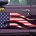 FLM902 USA Striped Flame Decal