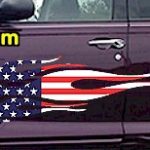 FLM905 USA Striped Flame Decal